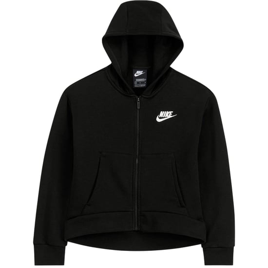 Nike Meisjes Sportswear Full Zip Hoodie (Zwart/Wit) - Image 2