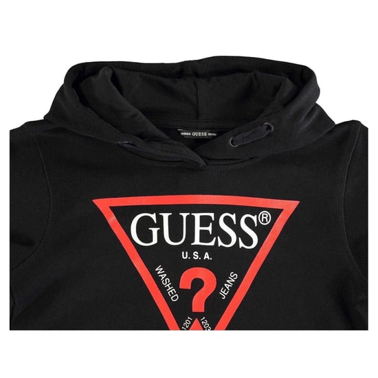 Guess Childrens/Kids Oth Logo Drawstring Hoodie (Black) - Image 3
