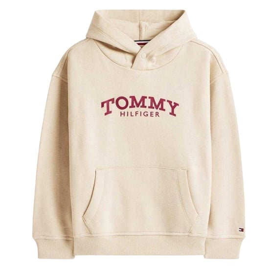 Tommy Hilfiger Kinder/Kids Logo Hooded Trekkoord Hoodie (Zand) - Image 2