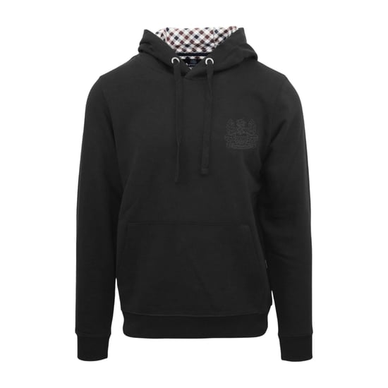 Aquascutum Mens Logo Hoodie (Black) - Image 1