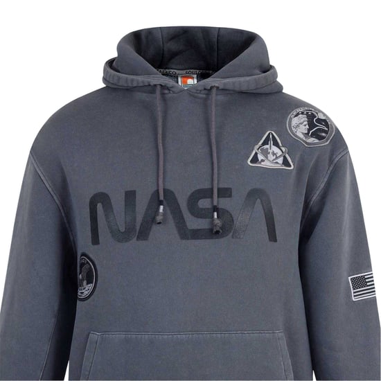 SoulCal Mens NASA Hooded Drawstring Hoodie (Grey) - Image 4