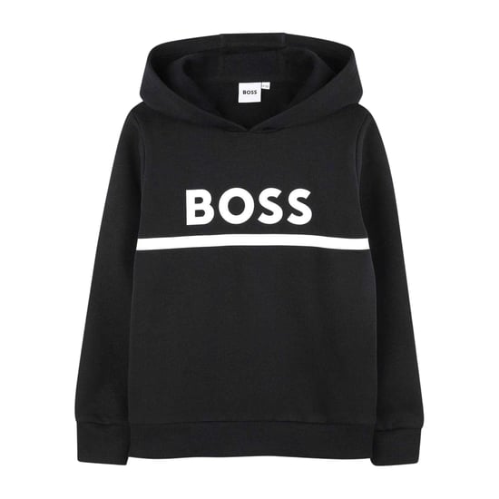 Boss Hoodie met contrasterende strepen voor kinderen (Zwart) - Image 1