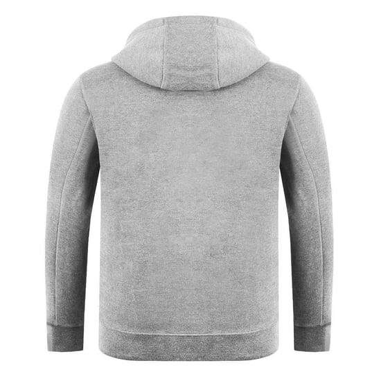 Firetrap Mens Graphic Fleece Hoodie (Grey Marl) - Image 3