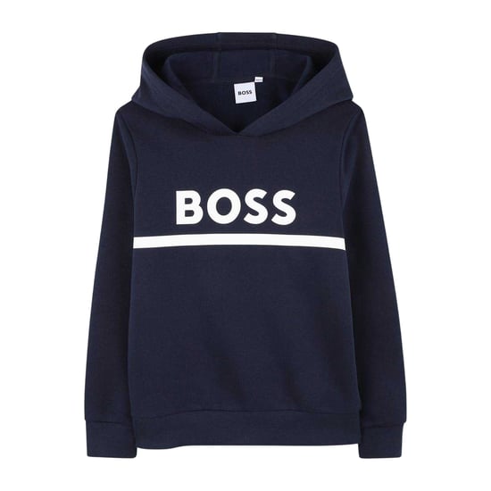Boss Hoodie met contrasterende strepen voor kinderen (Marine) - Image 1