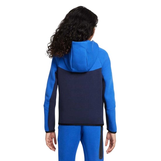 Nike Technische fleece-hoodie met doorlopende rits voor kinderen (Obsidiaanblauw/Koningsblauw) - Image 2