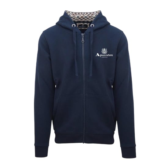 Aquascutum Heren Active Full Zip Hoodie (Marine) - Image 1