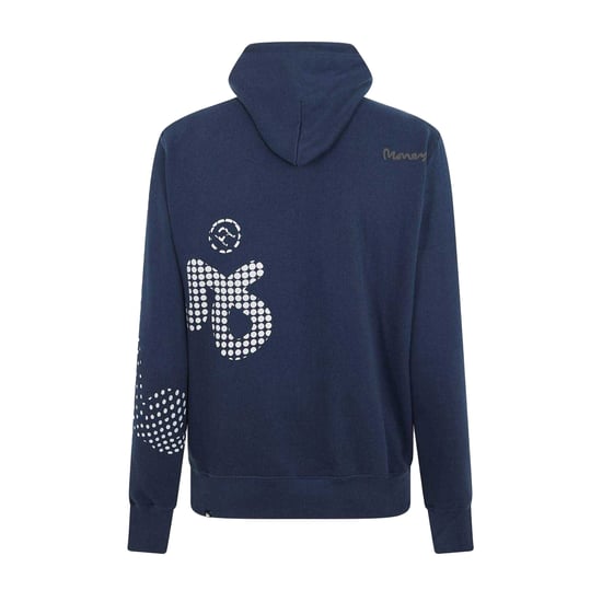 Money Herenhoodie met stippen en reflecterende details, normale pasvorm (Marine) - Image 2