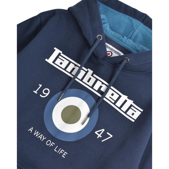 Lambretta Unisex Adult Target Hoodie (Navy) - Image 3
