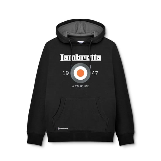 Lambretta Unisex Adult Target Hoodie (Black) - Image 1