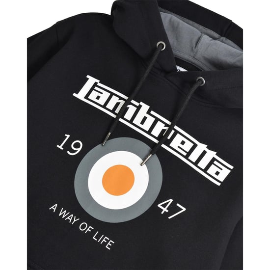Lambretta Unisex Adult Target Hoodie (Black) - Image 3