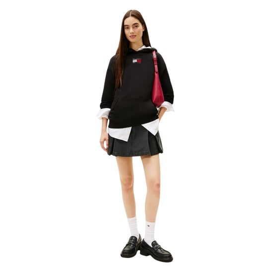 Tommy Jeans Hoodie van katoen met normale pasvorm voor dames (Zwart) - Image 1