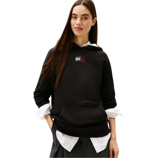 Tommy Jeans Hoodie van katoen met normale pasvorm voor dames (Zwart) - Image 4