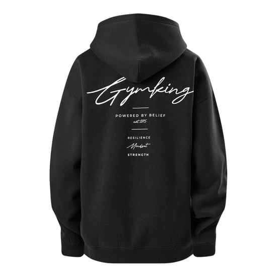 Gym King Unisex Adult Graphic Oversized Hoodie (Black) - Image 2