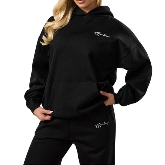 Gym King Unisex Adult Graphic Oversized Hoodie (Black) - Image 4