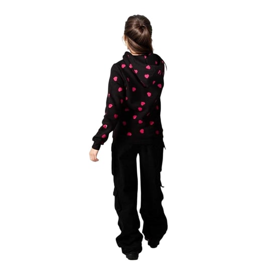 Hype Dames/dames Hart Hoodie (Zwart) - Image 3