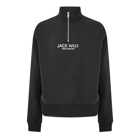 Jack Wills Dames/Dames Honeylane Sweatshirt met halve rits (Zwart) - Image 2