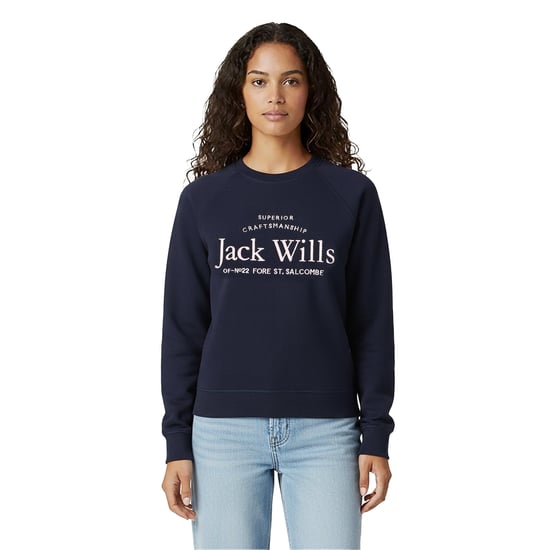 Jack Wills Dames/Dames Hunston Grafisch Sweatshirt met Ronde Hals (Marine) - Image 5