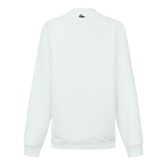 Lacoste Dames Crew Neck Regular Lange Mouwen Sweatshirt (Wit) - Image 2