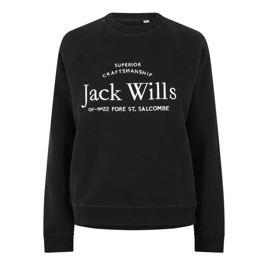 Jack Wills Dames/Dames Hunston Grafisch Sweatshirt met Ronde Hals (Zwart) - Image 2