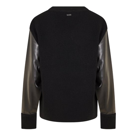 Boss Fanalian-sweatshirt van kunstleer voor dames (Zwart) - Image 2
