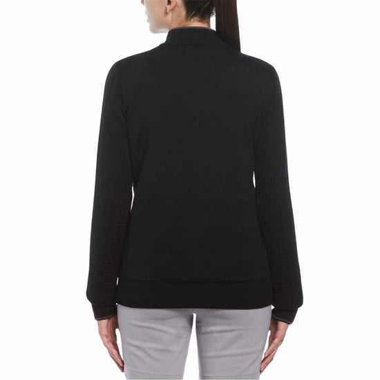 Callaway Dames-sweatshirt van wol met hoge kraag en normale pasvorm (Zwarte inkt) - Image 2