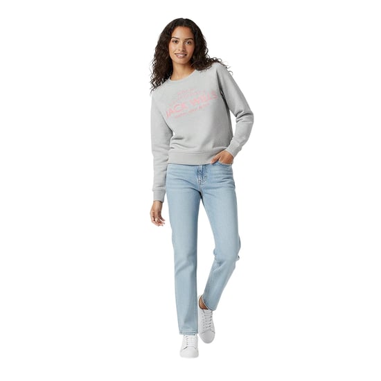 Jack Wills Dames/Dames Hunston Grafisch Sweatshirt met Ronde Hals (Grijze Mergel) - Image 5