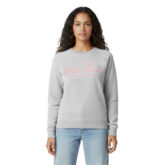 Jack Wills Dames/Dames Hunston Grafisch Sweatshirt met Ronde Hals (Grijze Mergel) - Image 6