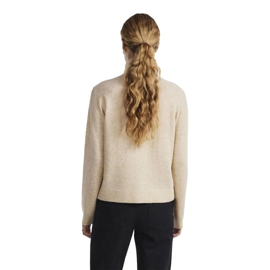 Pieces Dames-sweater met col en raglanmouwen (Witkap grijs) - Image 3