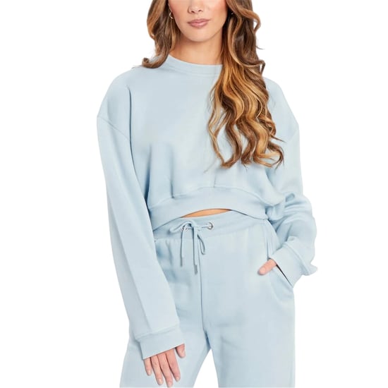Be You Dames/Dames Cropped Relaxed Fit Sweatshirt (Blauw) - Image 4