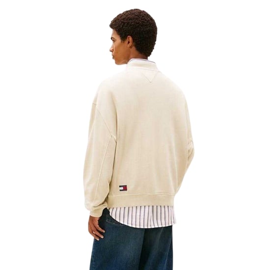 Tommy Jeans Heren Sweatshirt met Geborduurd Logo (Zand) - Image 2