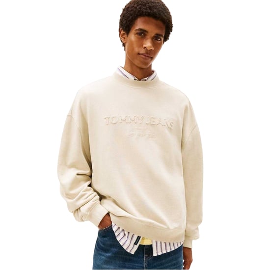 Tommy Jeans Heren Sweatshirt met Geborduurd Logo (Zand) - Image 3