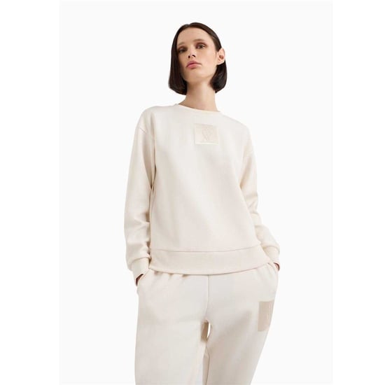 Armani Exchange Womens/Ladies Crew Neck Regular Sweatshirt (Light Beige) - Image 1