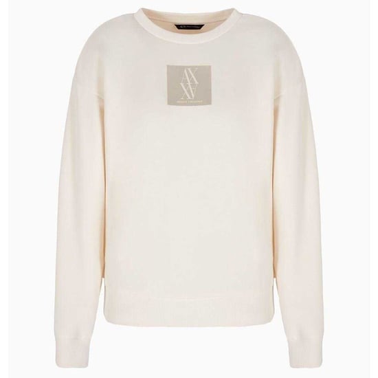 Armani Exchange Womens/Ladies Crew Neck Regular Sweatshirt (Light Beige) - Image 2