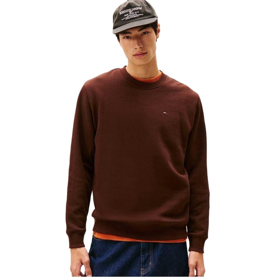 Tommy Jeans Heren fleece gevoerd sweatshirt (Bruin) - Image 4