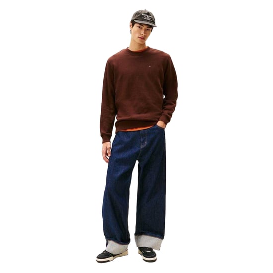 Tommy Jeans Heren fleece gevoerd sweatshirt (Bruin) - Image 5