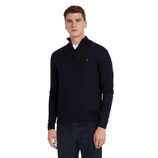 Farah Heren Sweater Top met Ritssluiting (Echte marine) - Image 1