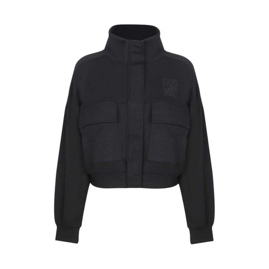 Biba Dames/Dames Funnel Neck Crop Sweatshirt (Zwart) - Image 1