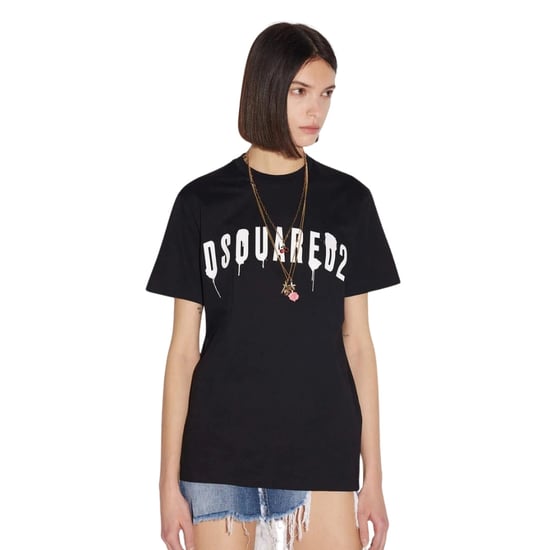 Dsquared2 Dripping Spray Logo Black T-shirt - Image 2