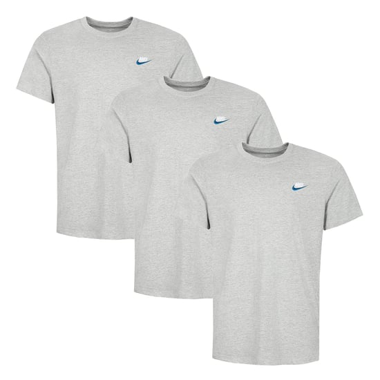 3 Pack Nike Sportswear Men's Club T Shirt - Grey - Image 1
