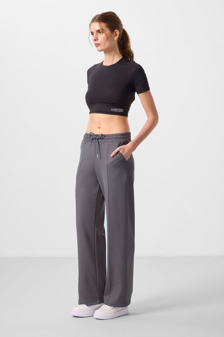 Getextureerde Wijde Pantalon met Koordsluiting - Image 2
