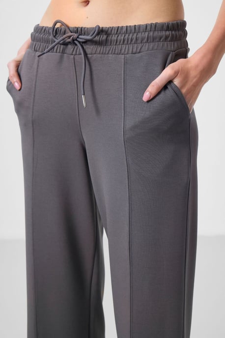 Getextureerde Wijde Pantalon met Koordsluiting - Image 4