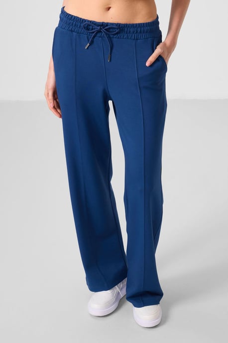 Gestructureerde Brede Pantalon met Touwtjes in de Taille - Image 3