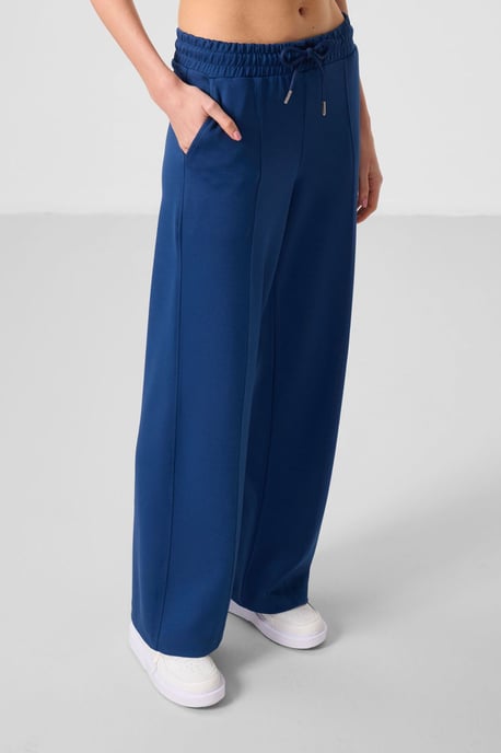 Gestructureerde Brede Pantalon met Touwtjes in de Taille - Image 5