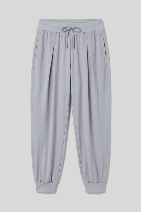 Mid-waist dunne jersey joggingsbroek met zak - Image 3