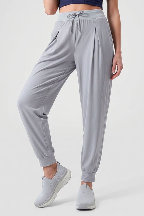 Mid-waist dunne jersey joggingsbroek met zak - Image 5