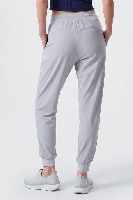 Mid-waist dunne jersey joggingsbroek met zak - Image 6