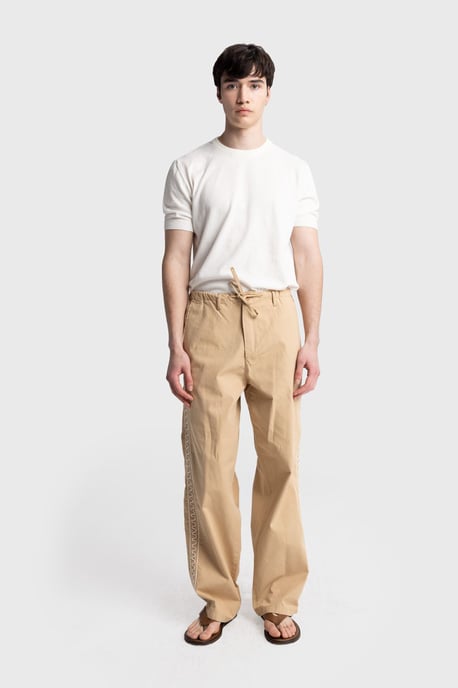 Men's Cotton Poplin Straight-Leg Trousers - Image 2