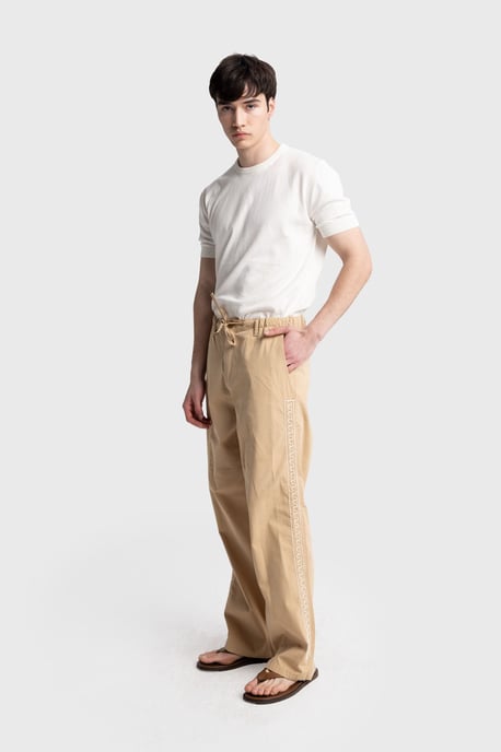 Men's Cotton Poplin Straight-Leg Trousers - Image 3