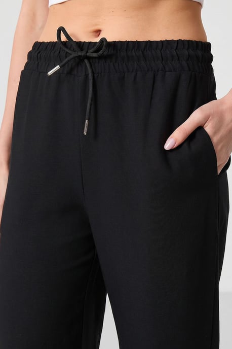 Mid-waist palazzo broek met koordjes - Image 3