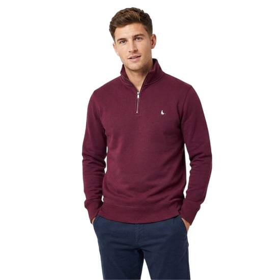 Jack Wills Heren Barchester Halfzip Sweatshirt (Fig) - Image 3